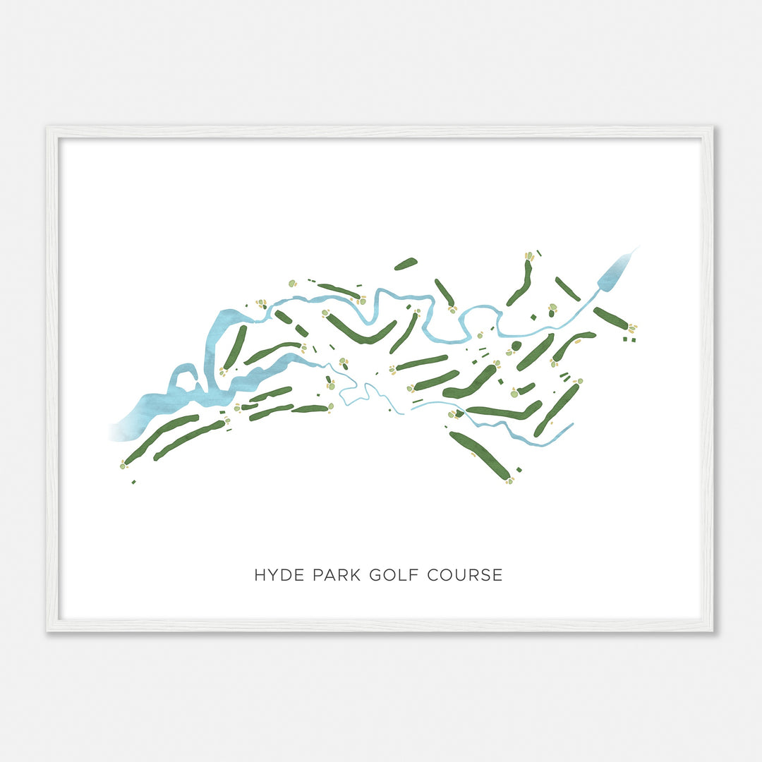Print of Hyde Park Golf Course Modern Map
