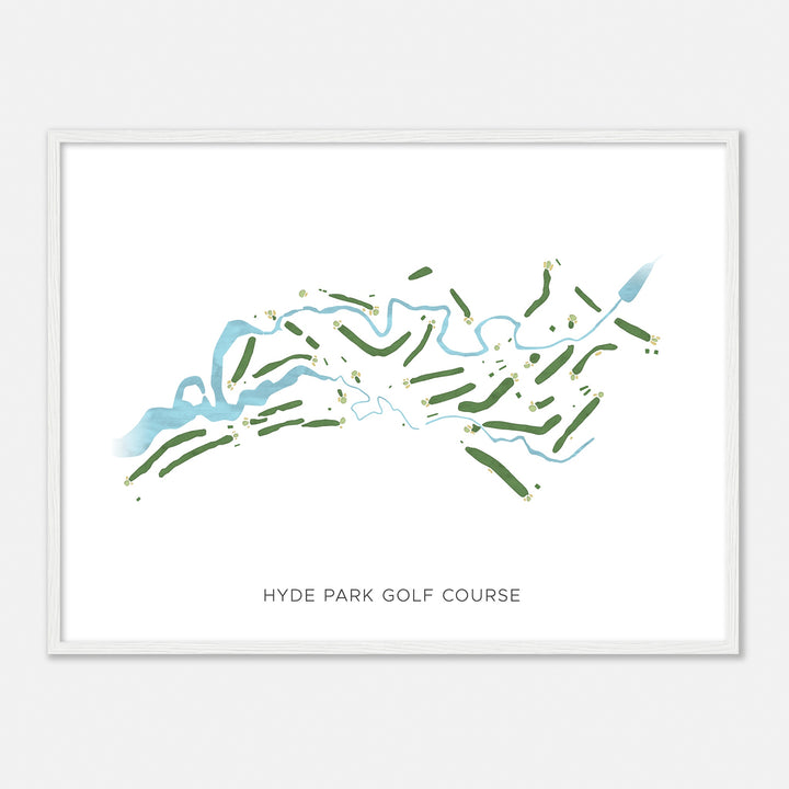 Print of Hyde Park Golf Course Modern Map