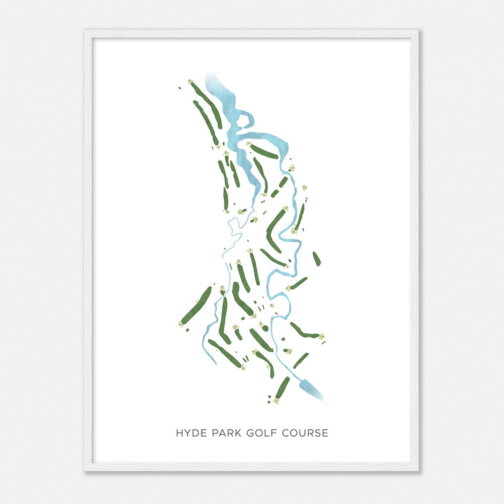 Print of Hyde Park Golf Course Modern Map