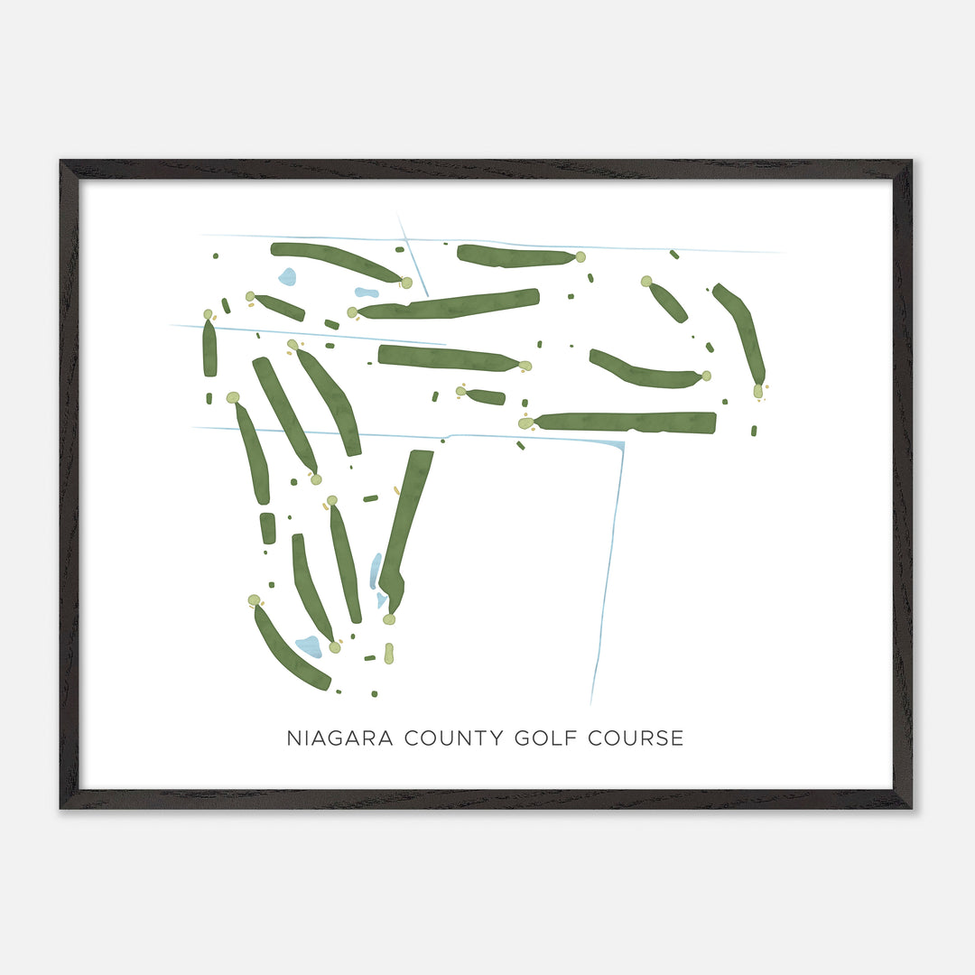 Print of Niagara County Golf Course Modern Map