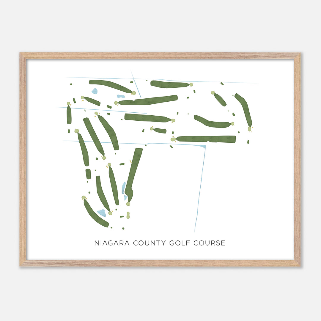 Print of Niagara County Golf Course Modern Map