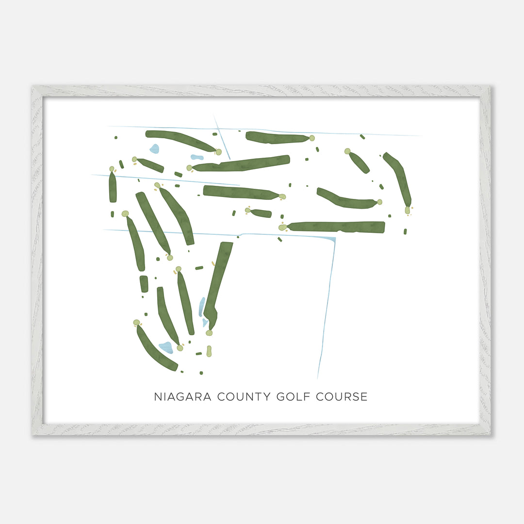 Print of Niagara County Golf Course Modern Map