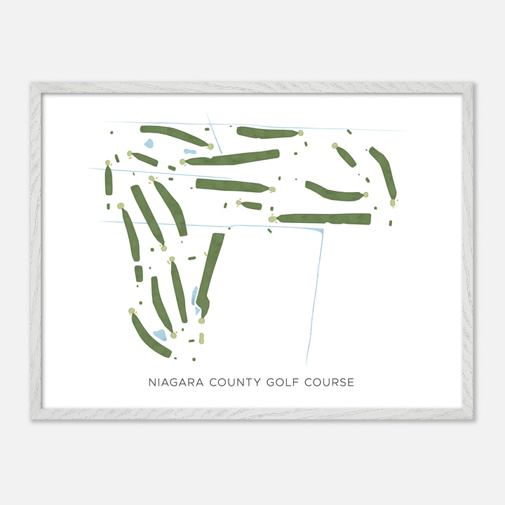 Print of Niagara County Golf Course Modern Map