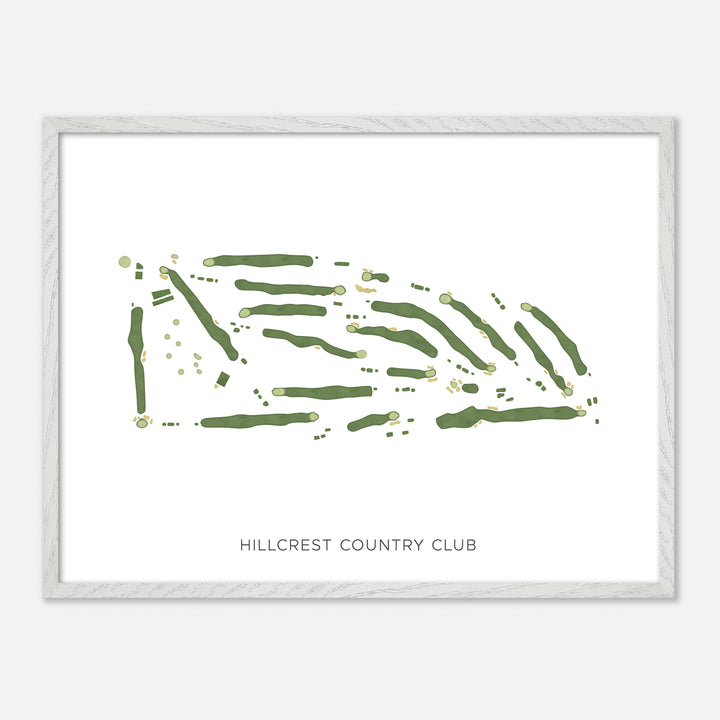 Print of Hillcrest Country Club Modern Map
