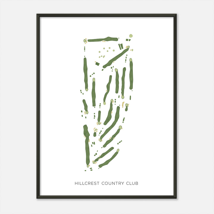 Print of Hillcrest Country Club Modern Map