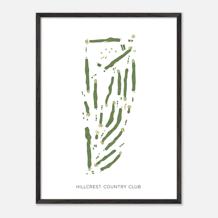 Print of Hillcrest Country Club Modern Map