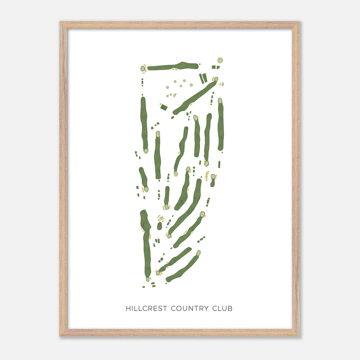 Print of Hillcrest Country Club Modern Map