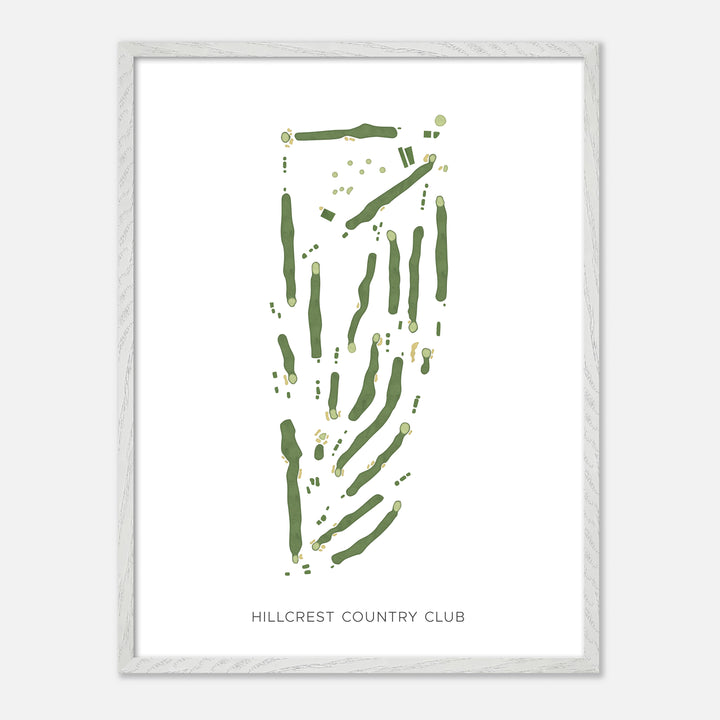 Print of Hillcrest Country Club Modern Map
