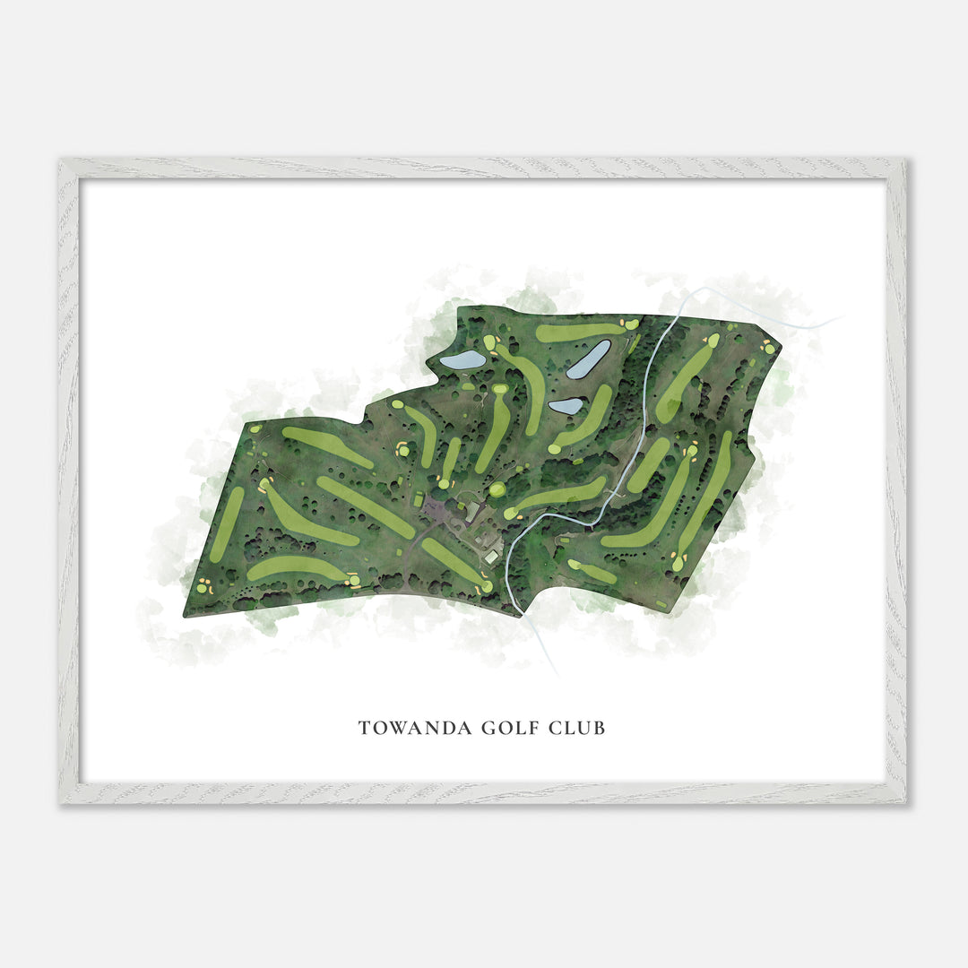 Print of Towanda Golf Club Classic Map
