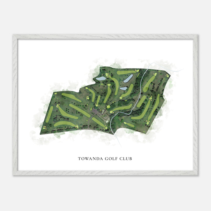 Print of Towanda Golf Club Classic Map