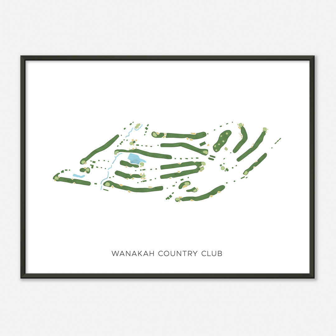 Print of Wanakah Country Club Modern Map