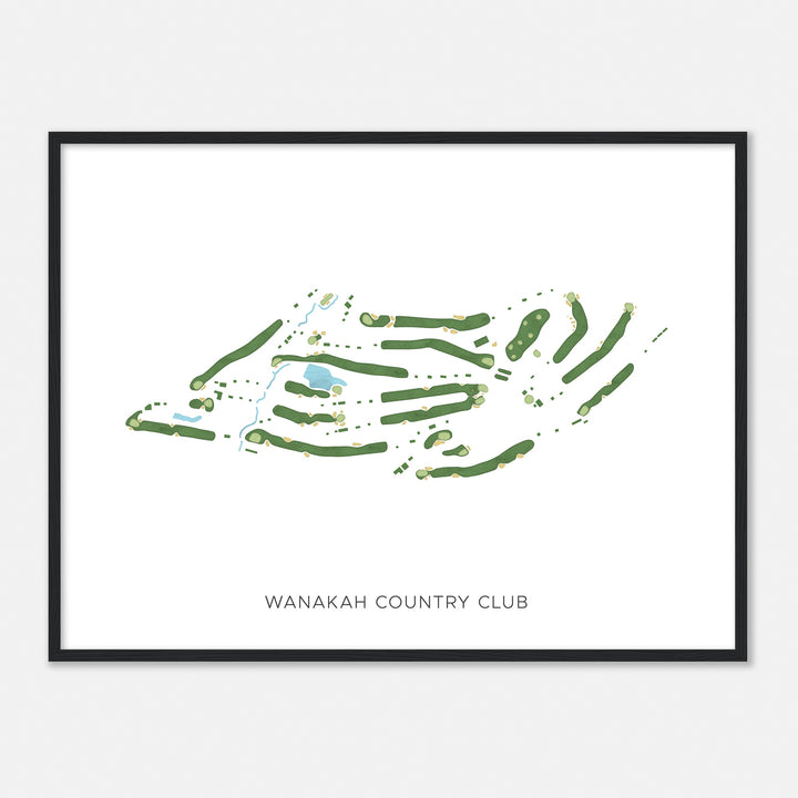 Print of Wanakah Country Club Modern Map