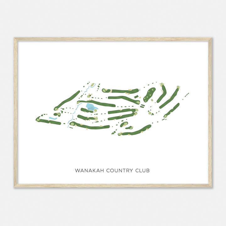 Print of Wanakah Country Club Modern Map