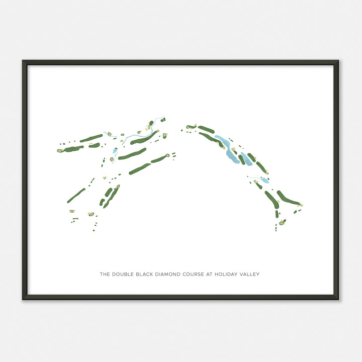 Print of The Double Black Diamond Course At Holiday Valley Modern Map