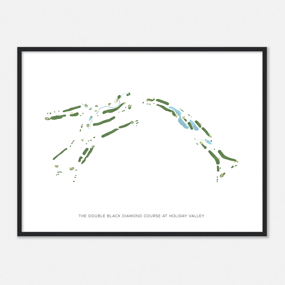 Print of The Double Black Diamond Course At Holiday Valley Modern Map