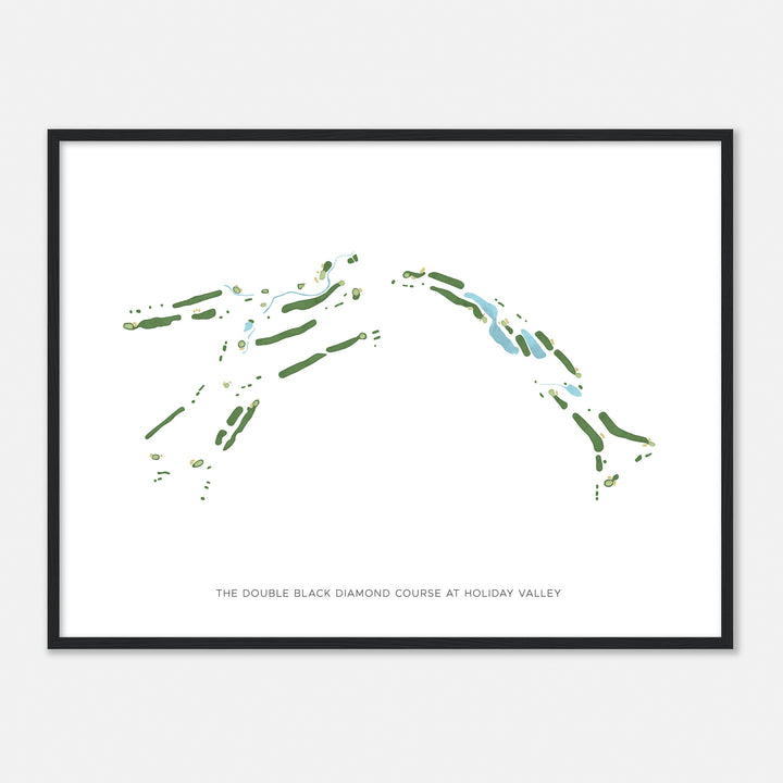 Print of The Double Black Diamond Course At Holiday Valley Modern Map