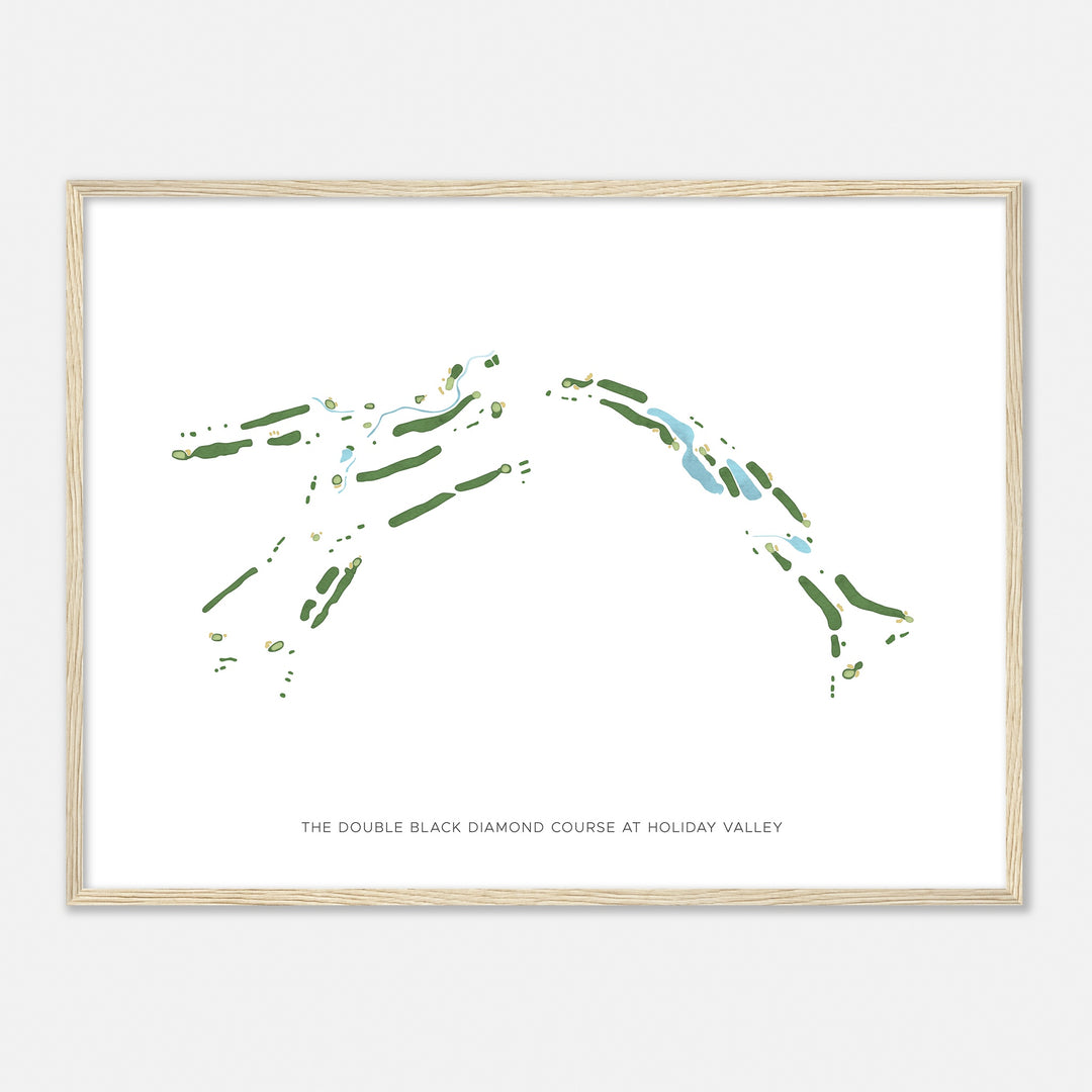 Print of The Double Black Diamond Course At Holiday Valley Modern Map