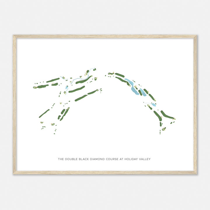 Print of The Double Black Diamond Course At Holiday Valley Modern Map