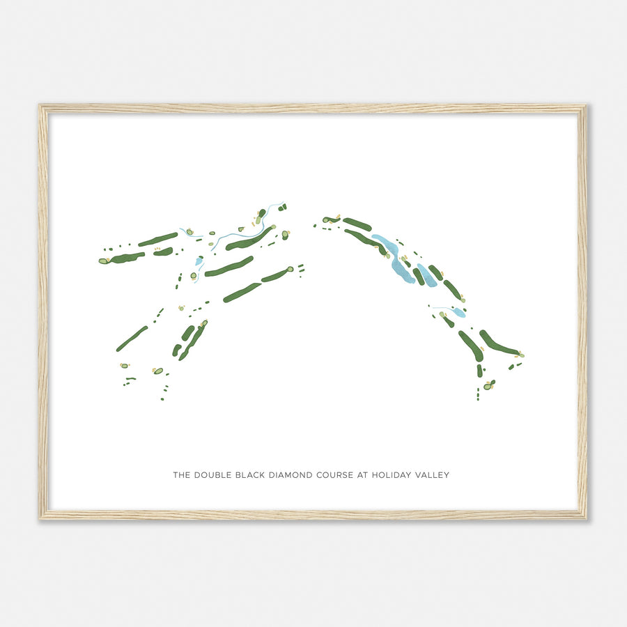 Print of The Double Black Diamond Course At Holiday Valley Modern Map