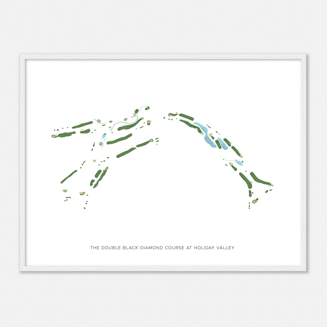 Print of The Double Black Diamond Course At Holiday Valley Modern Map