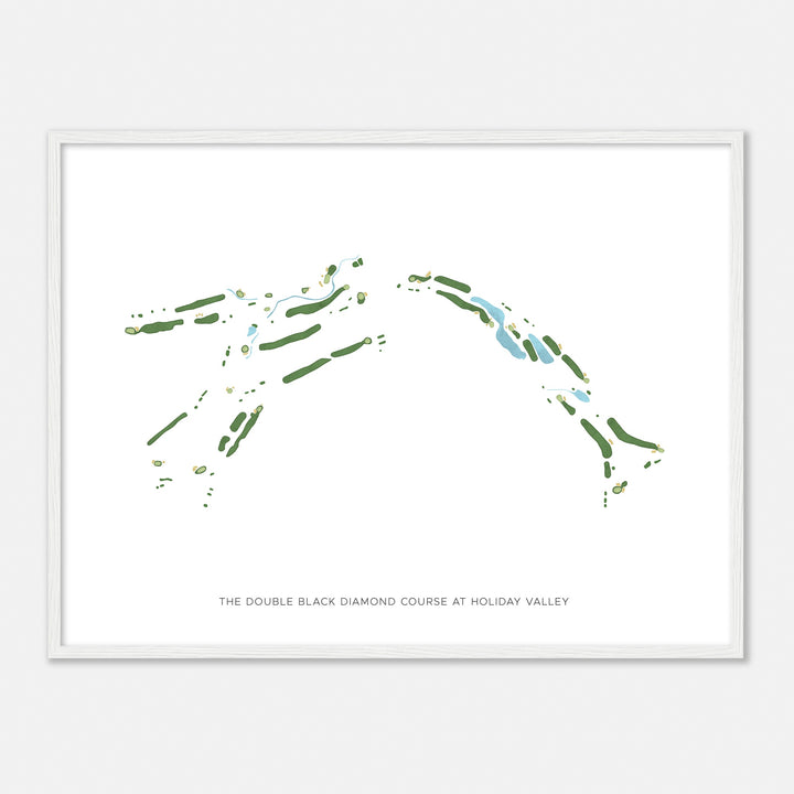 Print of The Double Black Diamond Course At Holiday Valley Modern Map
