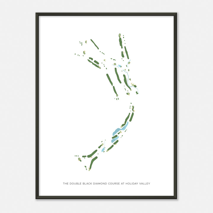 Print of The Double Black Diamond Course At Holiday Valley Modern Map