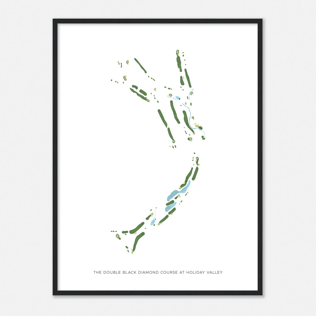 Print of The Double Black Diamond Course At Holiday Valley Modern Map