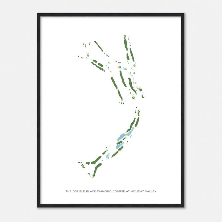 Print of The Double Black Diamond Course At Holiday Valley Modern Map