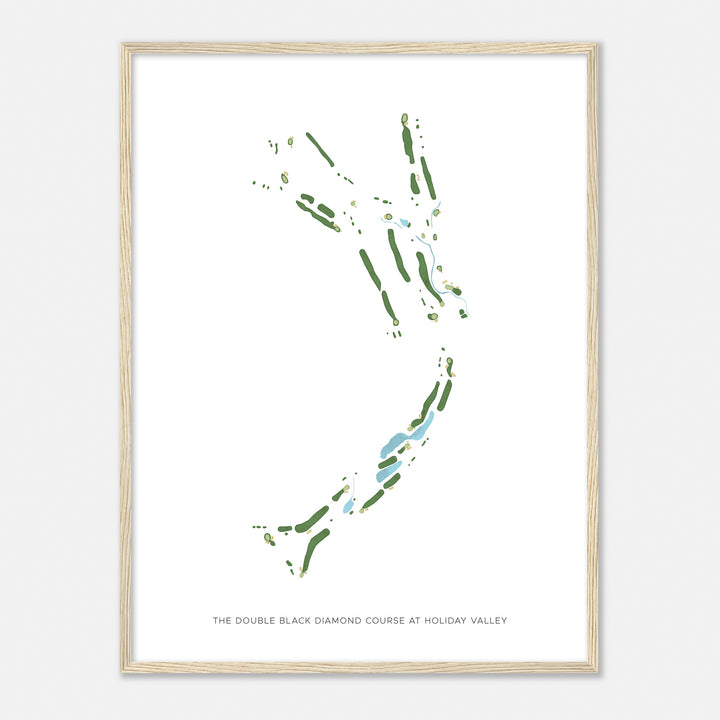 Print of The Double Black Diamond Course At Holiday Valley Modern Map