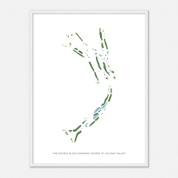 Print of The Double Black Diamond Course At Holiday Valley Modern Map