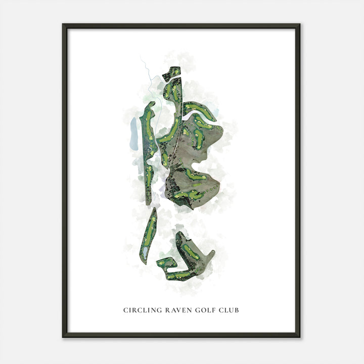 Print of Circling Raven Golf Club Classic Map