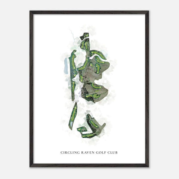 Print of Circling Raven Golf Club Classic Map