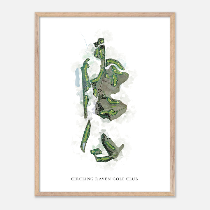 Print of Circling Raven Golf Club Classic Map