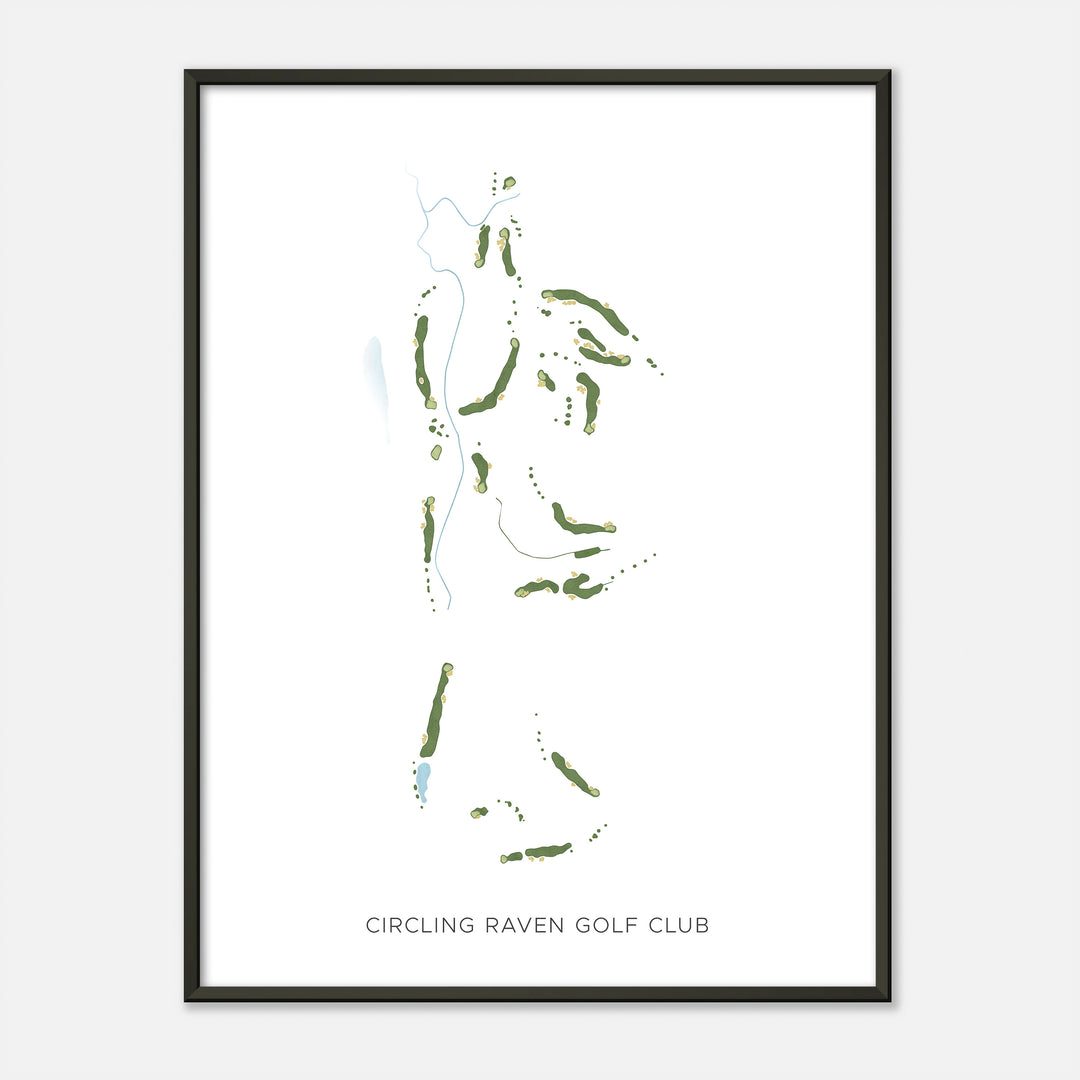 Print of Circling Raven Golf Club Modern Map
