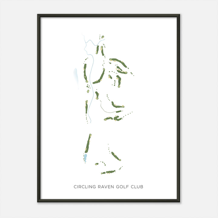 Print of Circling Raven Golf Club Modern Map