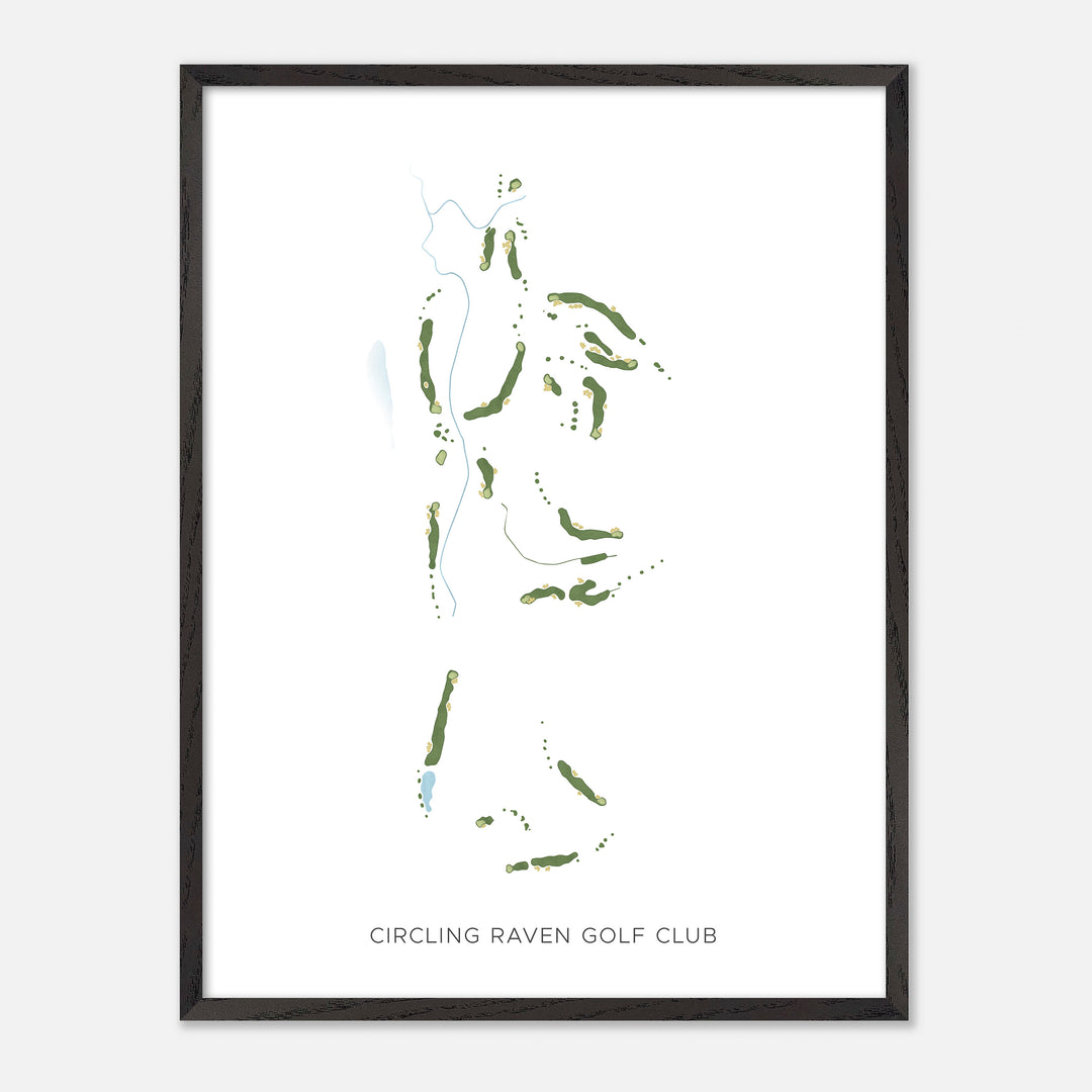 Print of Circling Raven Golf Club Modern Map