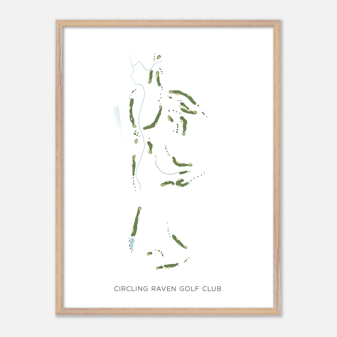 Print of Circling Raven Golf Club Modern Map