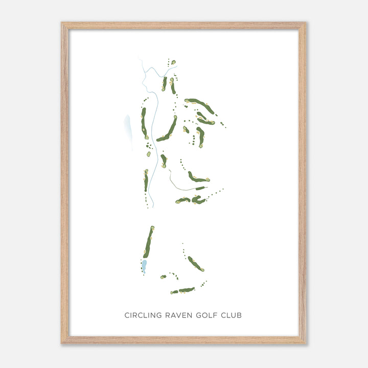 Print of Circling Raven Golf Club Modern Map