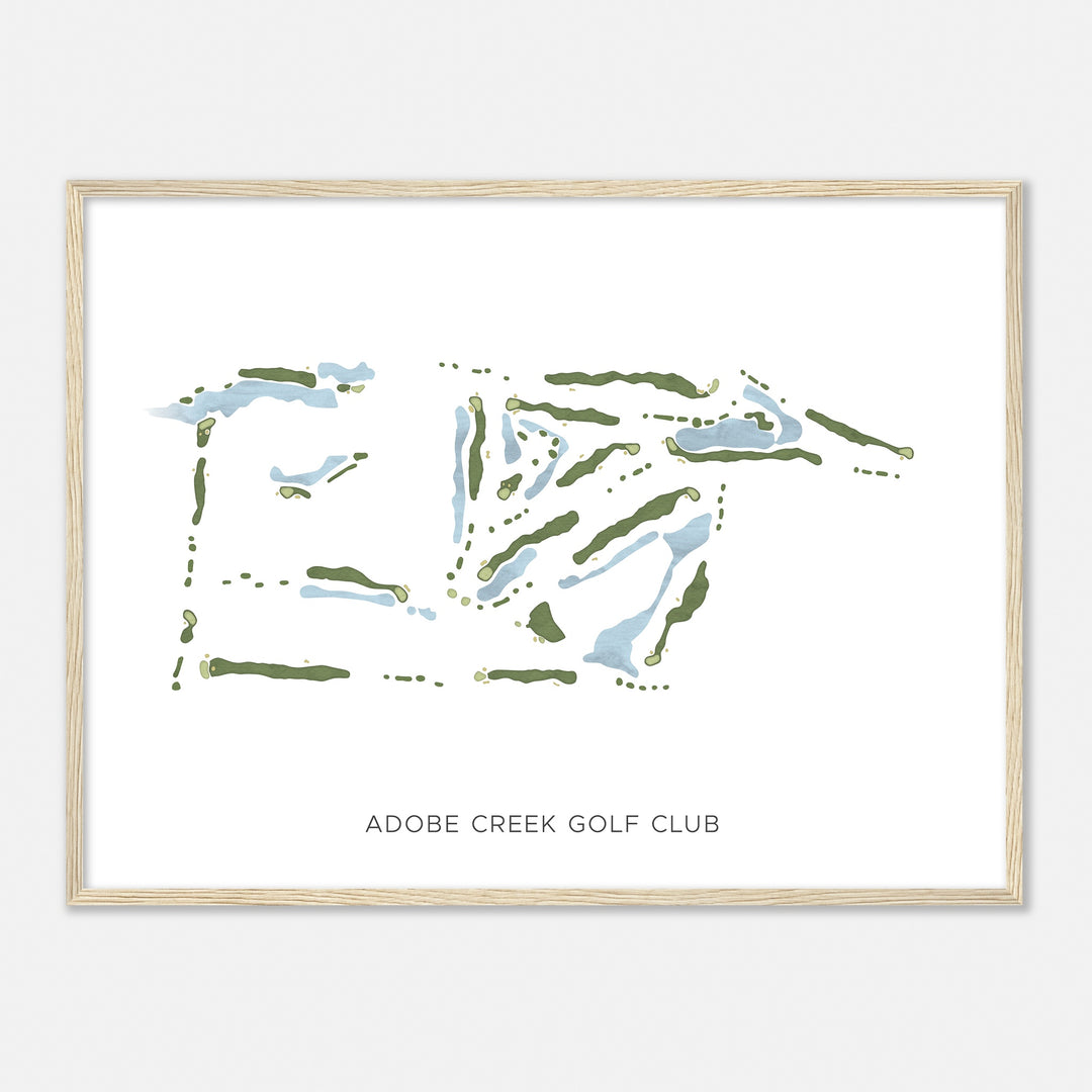 Print of Adobe Creek Golf Club Modern Map