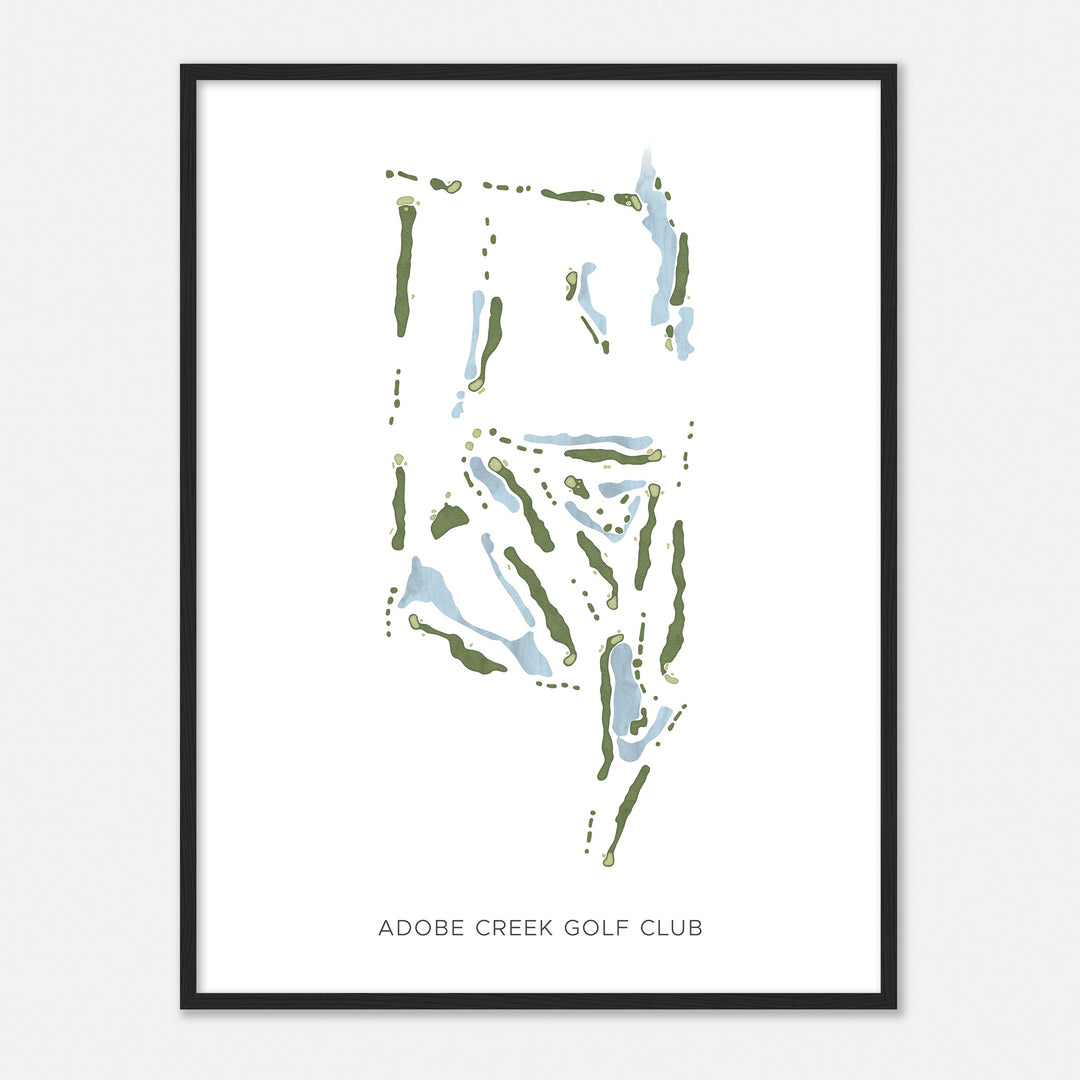 Print of Adobe Creek Golf Club Modern Map