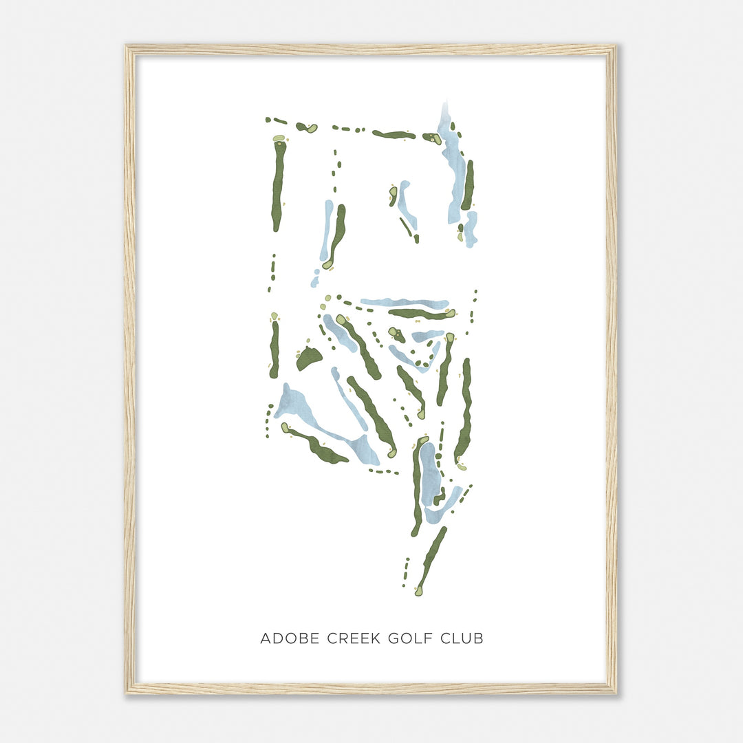 Print of Adobe Creek Golf Club Modern Map