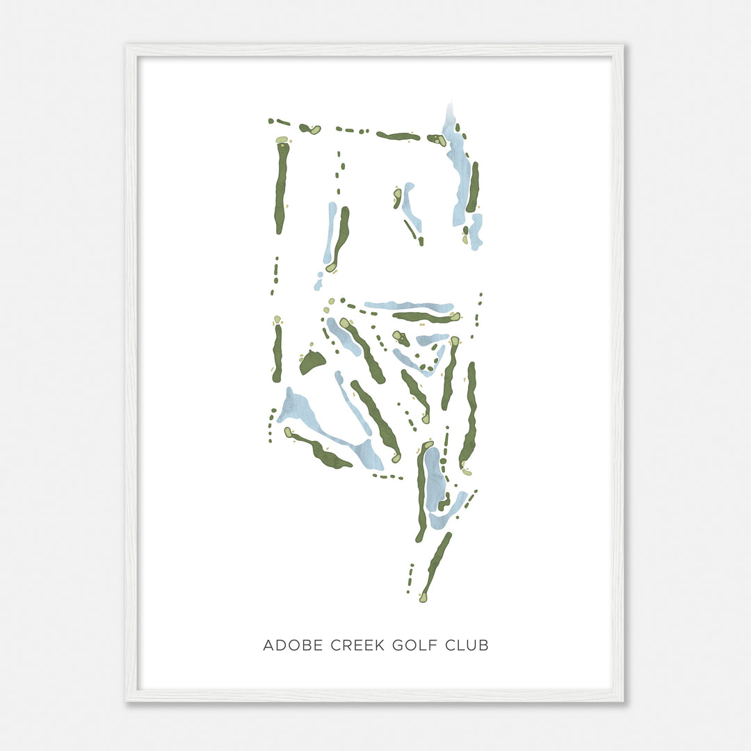 Print of Adobe Creek Golf Club Modern Map