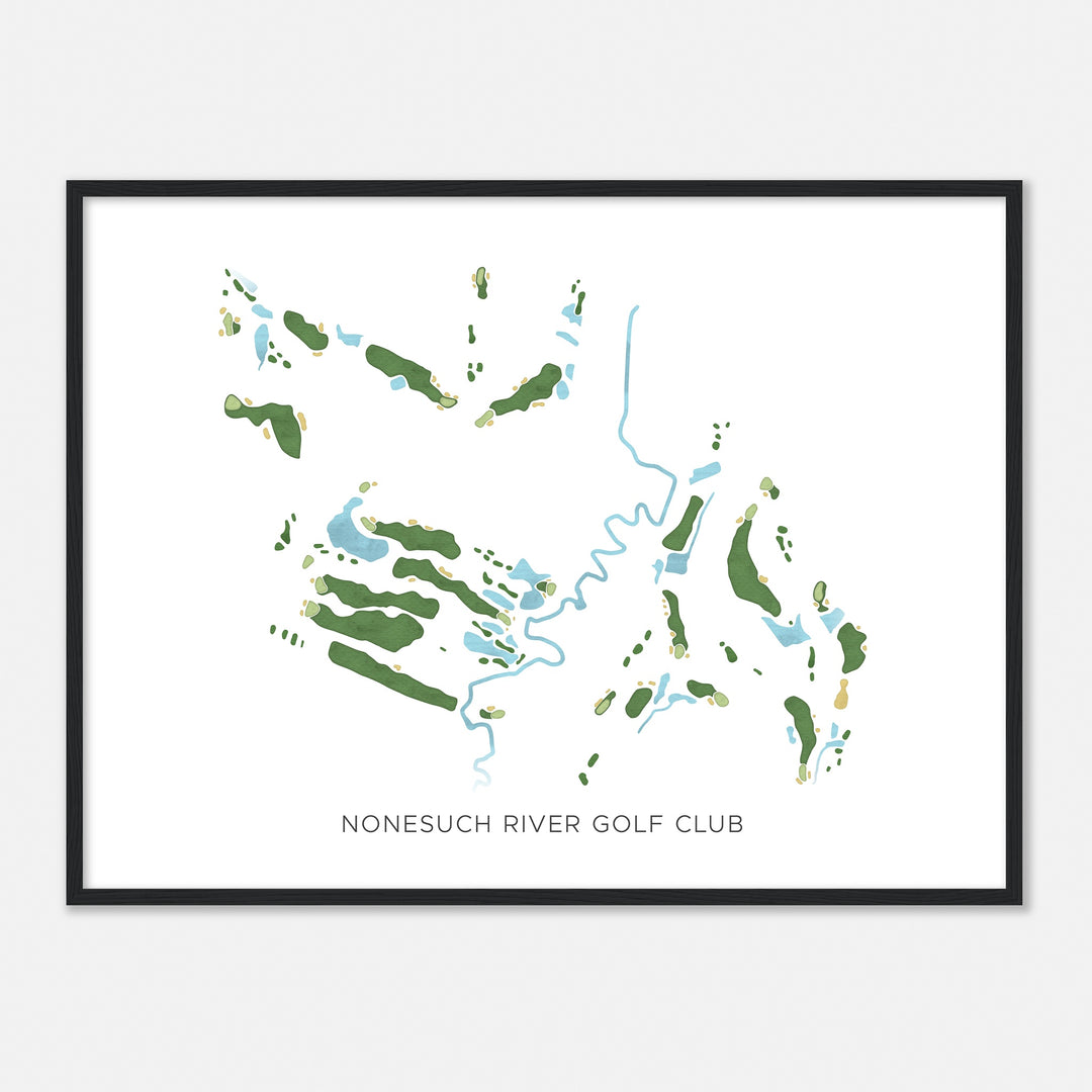 Print of Nonesuch River Golf Club Modern Map