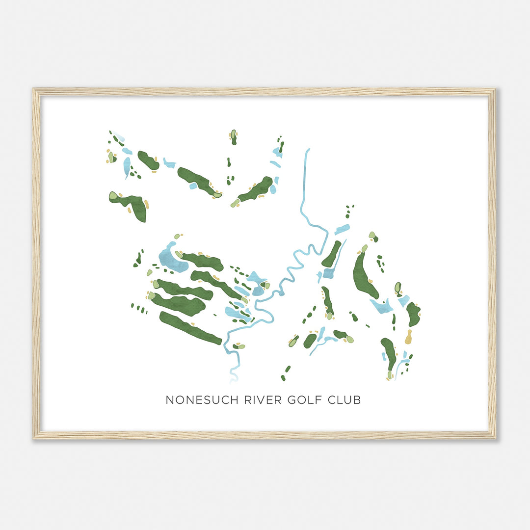 Print of Nonesuch River Golf Club Modern Map