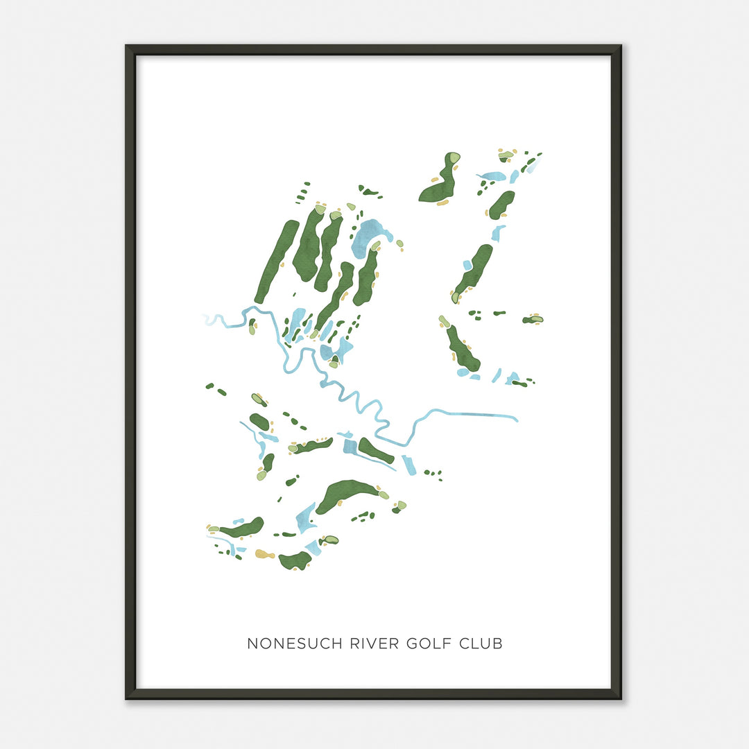 Print of Nonesuch River Golf Club Modern Map