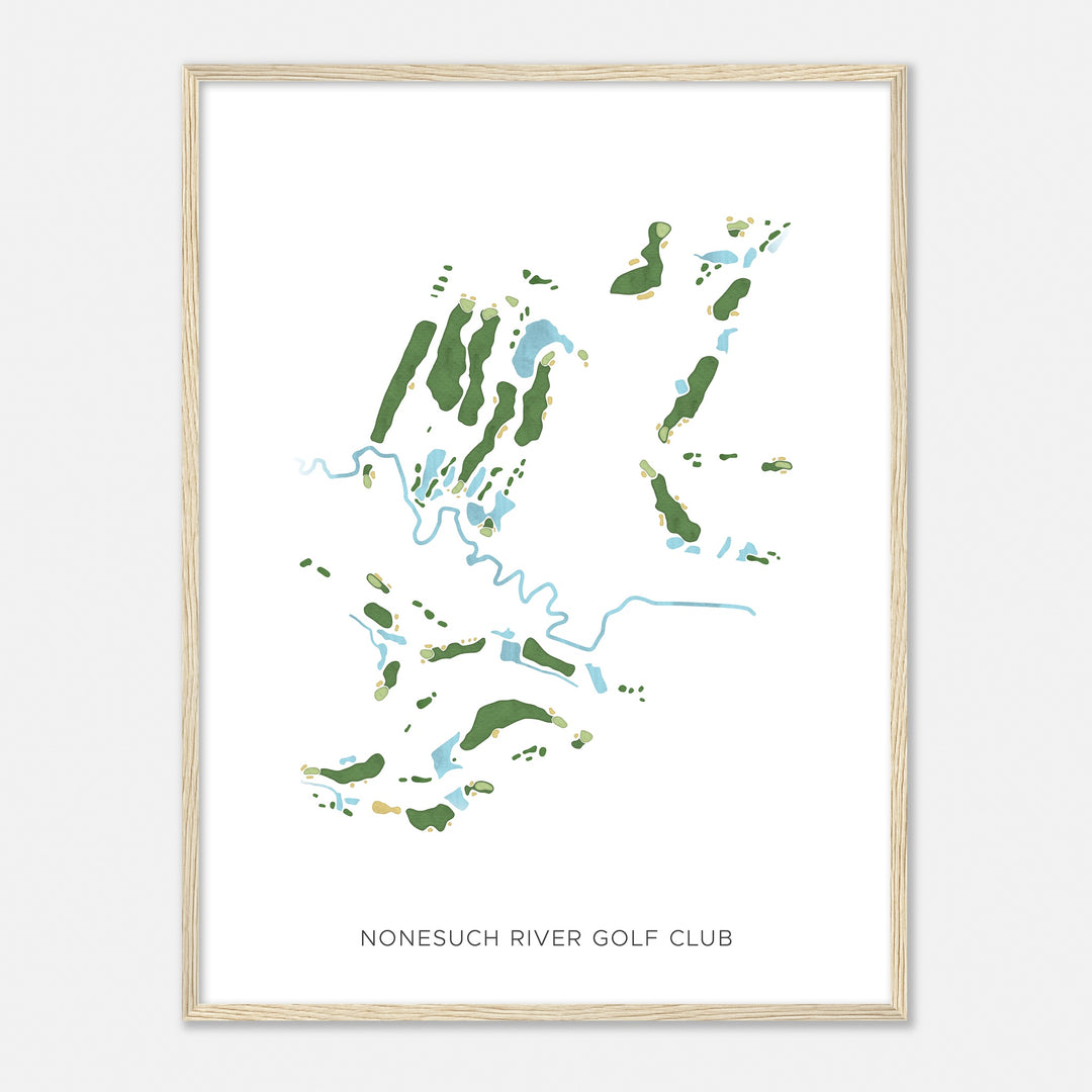 Print of Nonesuch River Golf Club Modern Map