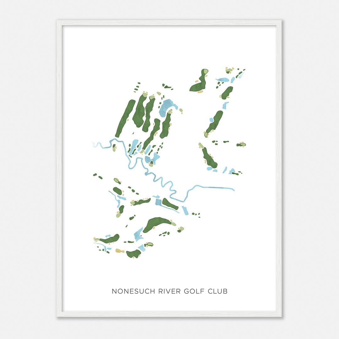 Print of Nonesuch River Golf Club Modern Map