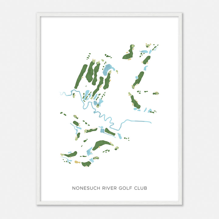 Print of Nonesuch River Golf Club Modern Map