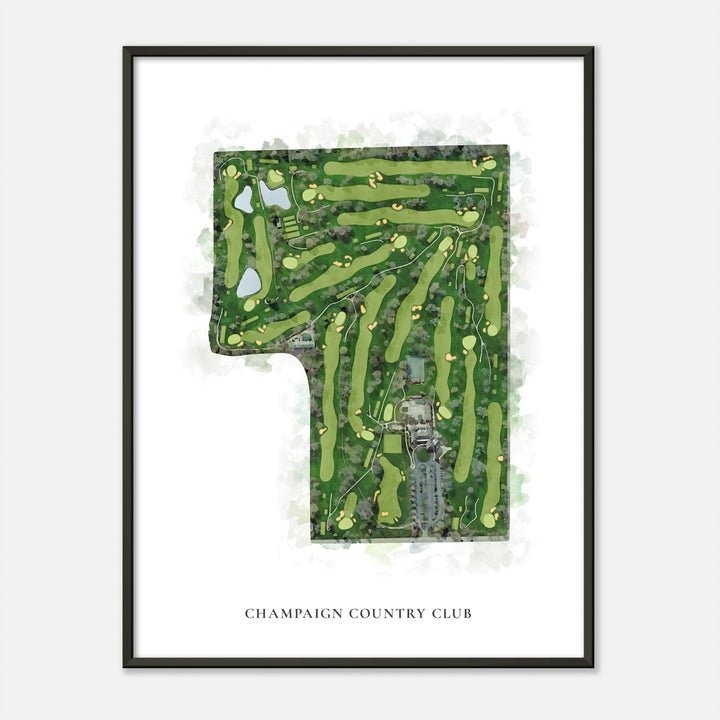 Print of Champaign Country Club Classic Map