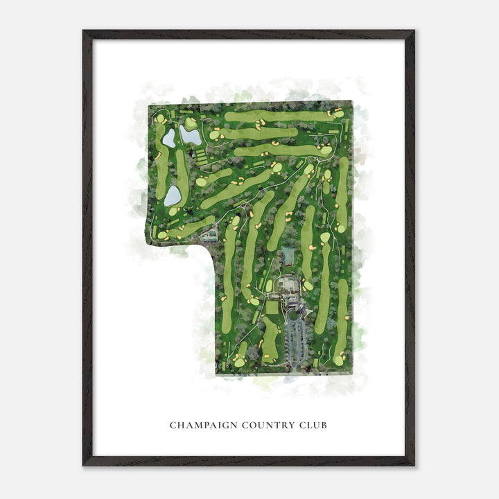 Print of Champaign Country Club Classic Map